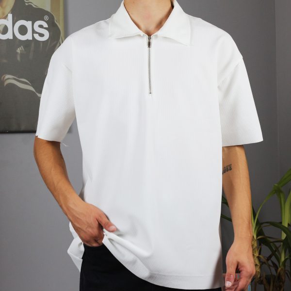 Fitilli Beyaz T-Shirt