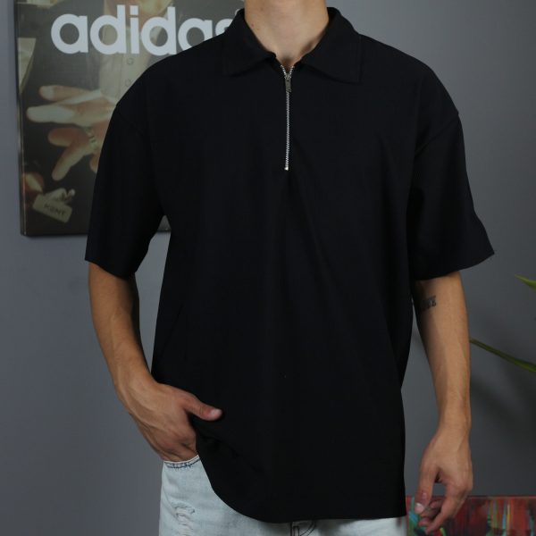 Fitilli Siyah T-Shirt